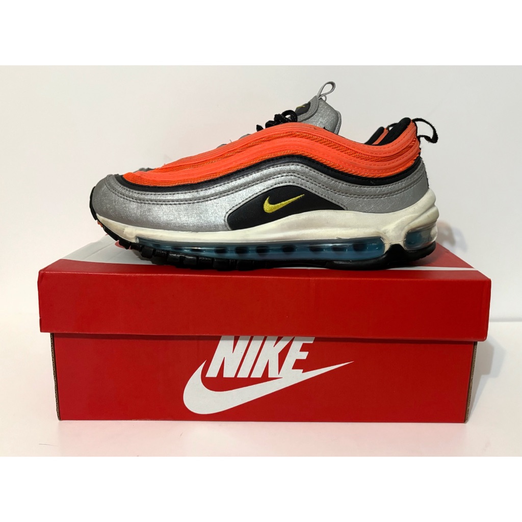 Nike Air Max 97 Gs Youth Size 6y, Silver Orange Blue Cw6012-001